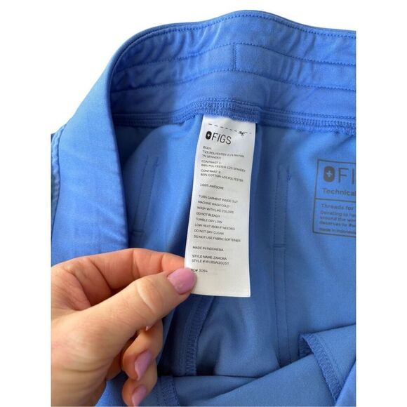 FIGS Zamora Joggers Size L Tall Blue - Picture 4 of 6